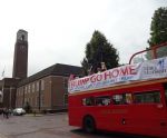 Trump Go Home bus hits Salford